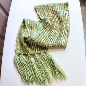 Light Green/Mint & Gold Sequin Scarf